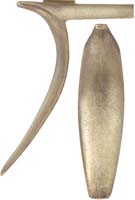 Buttplate, H. E. Leman Trade Rifle,
wax cast brass

Overall length 4-5/16", width 1-3/8", comb 2-13/16"